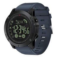 Sports Smart Watch, Digital Outdoor Sports Smartwatch for Men with Pedometer, Calorie Counter, Distance, Stopwatch, Clock Alarm, Notifications for Android and iOS Phones (Blue)