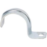 Morris Products EMT Pipe Strap - 1 Hole - 3/4 Inch - Secures EMT Conduit - Zinc-Plated Steel - Reinforced Rib, Hole - Snap-On Installation - 100 Pieces