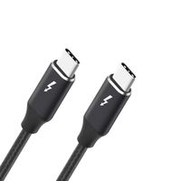 6.6ft (2m) Thunderbolt 3 Cable, 100W 20Gbps, Nylon Braided, Thunderbolt 3 to Thunderbolt 3 Cord, for Thunderbolt 3 (USB C) Hub, Adapter, Devices, 20V/5A