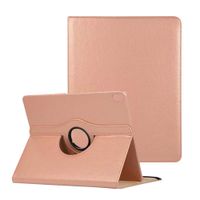 iPad Pro 12.9 Case, YiMiky 360 Degrees Rotating Tablet Cover Lightweight Slim Fit PU Leather Case with Stand Feature Multi Angle viewing Case Cover for iPad Pro 12.9 inch 2018 Release - Rose Gold