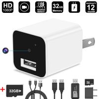 32GB Spy Camera Charger - Hidden Camera USB - Motion Detection - Hidden Camera - Surveillance Camera - Mini spy Camera - USB Camera - Camera Charger - Security Camera - Nanny Cam White