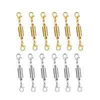 Dsmile Pack of 12pcs Gold Color and Silver Color Magnetic Lobster Clasp for Jewelry Necklace Bracelet