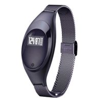 Smart Watch Blood Pressure Heart Rate Monitor Pedometer Fitness Tracker Fashion OLED Screen Jewelry Design Present with Box for Women Lady iOS/Android (Black)