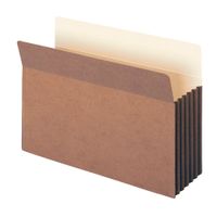 Smead TUFF File Pocket, Straight-Cut Tab, 5-1/4" Expansion, Legal Size, Redrope, 10 per Box (74390)