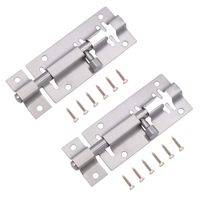 Barrel Bolt, [2 Pack] 3 Inch Slide Latch, Sliding Lock for Door, Stainless Steel/Brushed Surface/Solid Latch/with Screws, Protect Your Security and Privacy, by SAYALAND