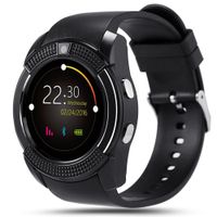 Bluetooth Smart Watch,Wrist Watch Bracelet with SIM Card Slot Camera Phone Calls Pedometer Music Playing Alarm Clock Smartwatch for Android Phone (Black)
