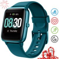 UMIDIGI Smart Watch Fitness Tracker Uwatch3, Smart Watch for Android Phone, Activity Tracker with Heart Rate Monitor, 5ATM Waterproof Smartwatch iPhone Compatible for Kids Men Women(Marina Blue)