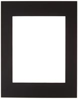 Sax Premium Pre-Cut Mat, 7-1/2 x 9-1/2 Inch Window, Black, Pack of 10