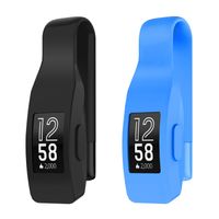 EEweca 2-Pack Clip for Fitbit Inspire or Inspire HR Holder Accessory, Black+Blue