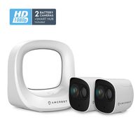 Amcrest 1080p Smart Home Wireless Home Security Camera System, 6 Month Rechargeable Battery, Night Vision, Indoor/Outdoor IP65 Weatherproof, Two-Way Audio | 1 Year Free Cloud | 2 Camera AB2WFSET-2PP