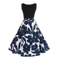 Hemlock Sleeveless Dress Women, Women's Office Dress Vintage Hepburn Dress Ball Gown Party Dress (S, Black)