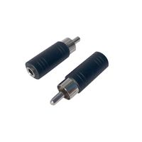 Microseven 2X 3.5mm Mono Jack Stereo Amplifier Female to RCA Male Adapter 2-Way Audio IP Cameras