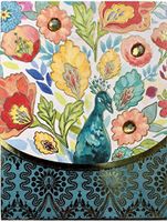 Punch Studio Gold Foil & Gem Embellished Mini Pocket Notepad ~ Boho Peacock 61564