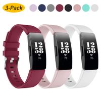 Watbro Bands Compatible with Fitbit Inspire HR/Fitbit Inspire/Fitbit Ace 2, Soft Silicone Sports Replacement Wristband, Water Resistant Fitness Straps Multi Color for Women Men Large Small