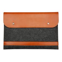 ELEOPTION MacBook Pro 12 inch Case Leather Case Laptop Cover Business Style Macbook Case Organizer With Double Layer Carrying Case for Mac Book (Macbook 12 inch, Brown)