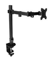 Single Clamp on Monitor Mount Fully Adjustable Fits One Screen up to 32" with Built-in Cable Management