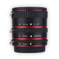 13mm 21mm 31mm Auto Focusing Macro Extension Adapter Set,Metal Extension Tube Ring for DSLR Camera Canon EOS EF Lens