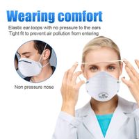 Disposable Respiratory Mask for Dust N95 Anti-Virus and PM2.5 Mask, FFP2 Mask Dust Face Mask QSA 2000, Flow Valve Smoke Anti-Infection Safety Mask (4pcs)