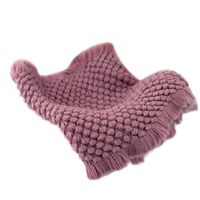 JHION 14.6"x62.9" Baby Photography Props Basket Braid Wool Wrap Newborn Photo Shoot Baskets Filler Posing Stuffer Background Blanket