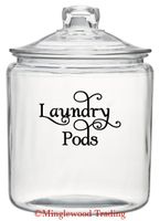 Cobalt - Laundry PODS 5" x 3.5" Vinyl Decal Sticker - Detergent Pod Mud Room Cleaning - 20 Color Options