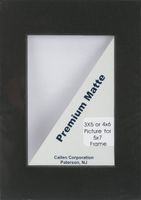 Callen BBC57-57955 Photo Mat Single Hand-Cut with Bevel Edge, 5 by 7-Inch, Ivory/Black Core