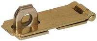 Hillman Hardware Essentials 851402 Fixed Staple Safety Hasp Zinc and Yellow Dichromate 3"