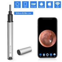 BlueFire Upgraded 720P HD Wireless Ear Otoscope Digital WiFi Ear Scope IP68 Waterproof Ear Inspection Camera Ear Cleaning Endoscope with 6 Adjustable LED Lights for IOS and Android Smartphones,Tablet