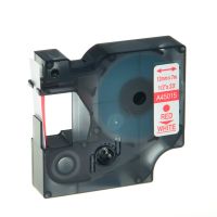 GREENCYCLE Compatible for DYMO D1 45015 S0720550 Label Tape 1/2" (12mm) x 23ft use in LabelManager 210D 220P 260P 280 360D 420P PnP LabelWriter 450 400 Duo 3M PL300 Label Maker (Red on White, 1 Pack)