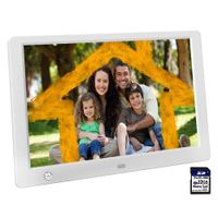 Ausemku Digital Photo Frame 10 inch 1024 x 600 IPS Screen Digital Picture Frame+32GB SD Card-Full HD Digital Photo & Video Frame with Motion Sensor, Slideshow, Calendar Function & USB/SD Card Slots