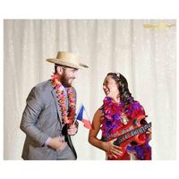 8FTx8FT Sequin Backdrop Curtain White Shimmer Sequin Fabri Photography Backdrop Elegant Backdrops 8x8~1116E