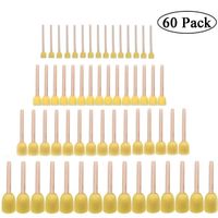 60pcs Assorted Round Paint Foam Sponge Brush Set Painting Tools, Brush Set - Great for Kids Arts and Crafts, Stencils, Painting