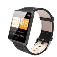 MROSW CK19 Smart Watch Fitness Watch Pedometer Blood Pressure Heart Rate Monitor Smartwatch Men Women Watch Smart Wristband,Black