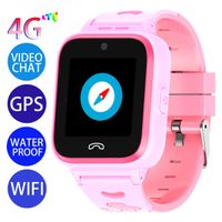 Vowor Kids Smart Watch, 4G WiFi GPS LBS Tracker SOS Emergency Call Children Smartwatches with Camera IP67 Waterproof Watch for Boys Girls, Compatible with Android/iPhone iOS (Pink, V-01)