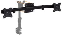 Mount-It! Dual Monitor Wall Mount | Single to Double Horizontal Arm Monitor Converter Adapter Bracket | VESA 75 100 Compatible | Fits 2 x 19 21.5 24 27 Inch Computer Screens
