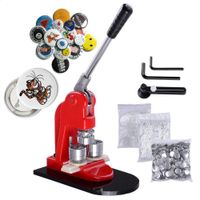 Mophorn Button Maker Button Maker Machine Button Badge Maker 1 Inch 25mm Aluminum Frame 500 Parts Circle Cutter (500pcs 1inch)