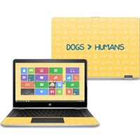 Mightyskins Skin Compatible with Hp Pavilion X360 14" (2017) - Dogs Over Humans | Protective, Durable, and Unique Vinyl Decal Wrap Cover | Easy to Apply, Remove, and Change Styles | Made in The USA