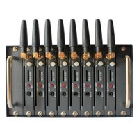 OSTENT Quad-Band GSM GPRS Modem Pool with Wavecom Q24PLUS Module 8 Ports USB Interface Emulated COM/RS232 at Commands SMS MMS TCP/IP EU Plug Power Adapter
