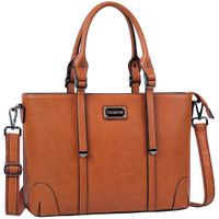 ZMSnow Laptop Bag,Work Tote Bag Fits Up to 15.6 Inch Laptop Tablet for Women Business Travel (brown)