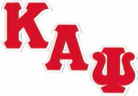 Kappa Alpha Psi Twill Letter Iron-On Patch Set [White/Red - 4" ea.]