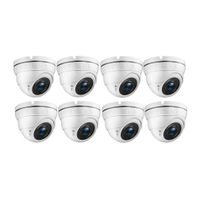 TMEZON 8 Pack OSD AHD/TVI/CVI/VBS 960H Camera HD 2.0MP 1080P 2.8-12mm Varifocal Zoom 36IR LEDs Hybrid 4-in-1 Surveillance Security Camera