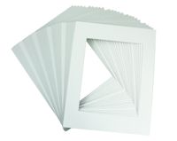 Pack of 20 12x16 WHITE Picture Mats with White Core Bevel Cut for 8x12 Pictures