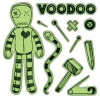 ShopForAllYou Stamping & Embossing Voodoo Doll Pins, Snake Hex Vex Cling Rubber Stamp