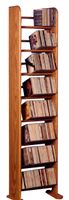 The Wood Shed Solid Oak CD Rack, Clear