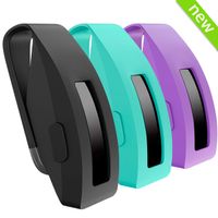 HSWAI [Updated Version] Clip Replacement for Fitbit Inspire & Fitbit Inspire HR, Made of Soft Comfortable Silicone, 360°Protection [No More Lost Trackers](Clip-Black&Teal&Purple)
