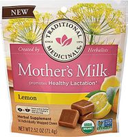 Traditional Medicinals Mother's Milk Lemon Lactation Chews, 14 Count (Pack of 1)