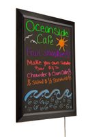 Displays2go Matte Black Plastic LED 22 x 28 Inches Message Board With 13 Different Flashing Light Settings, 22 x 28 x 1 Inches Horizontal or Vertical Wall Mounting (NBLWB22X28)