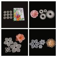 Meslio 4pcs Flower Combination Cutting Dies Metal Scrapbooking Stencils Die for DIY Embossing Photo Album Decorative DIY Paper Cards Making Gifts