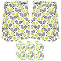 24 Pack Tennis Party Candy Favor Bags with Stickers, Tennis Goodie Gift Treat Bags Tennis Themed Birthday Party Supplies