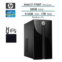 2019 HP Premium Flagship Pavilion 460 Desktop Computer, Intel Quad-Core i7-7700T up to 3.8GHz, 32GB DDR4 SDRAM, 512GB SSD + 1TB HDD, WINS 10 w/Accessories