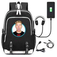 Chad Wild Clay Printed Backpack Travel Laptop Bag Share The Love With USB Charging Port